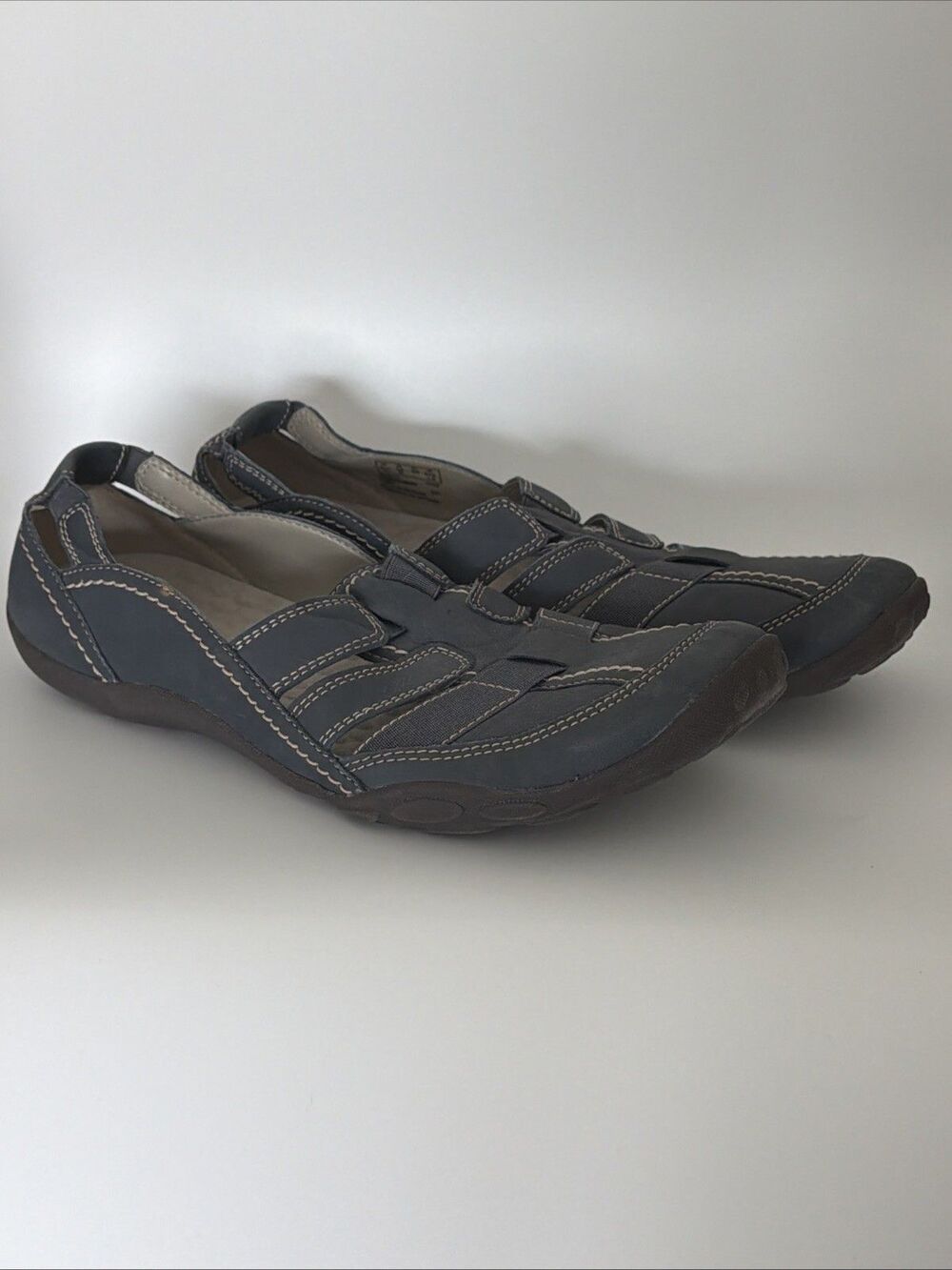 Cloud Steppers by Clarks Sillian Stork Womens 12 M Blue Casual Comfort Slip-On - Picture 3 of 9
